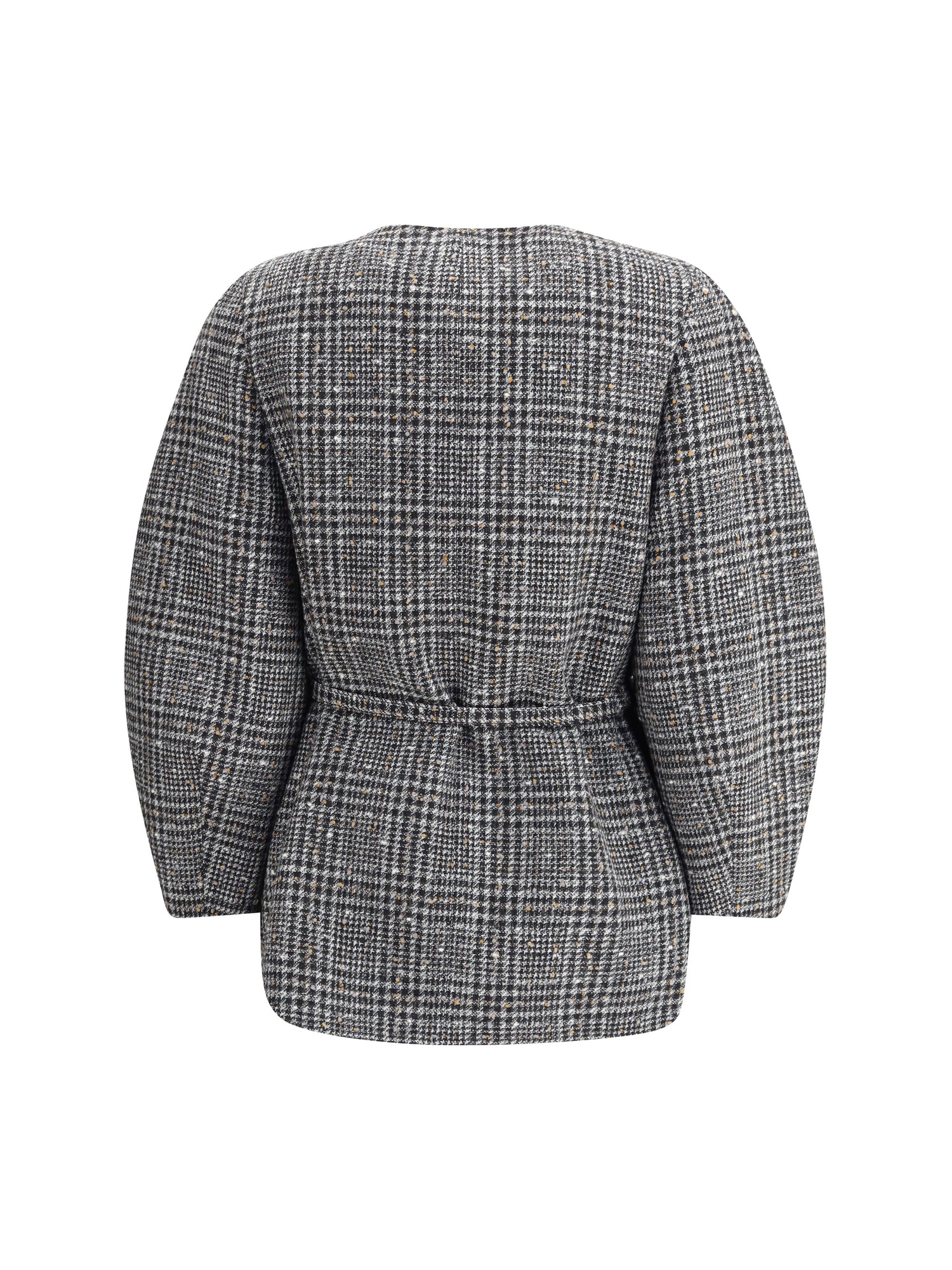 FENDI 40 wool and cotton tweed blouson jacket