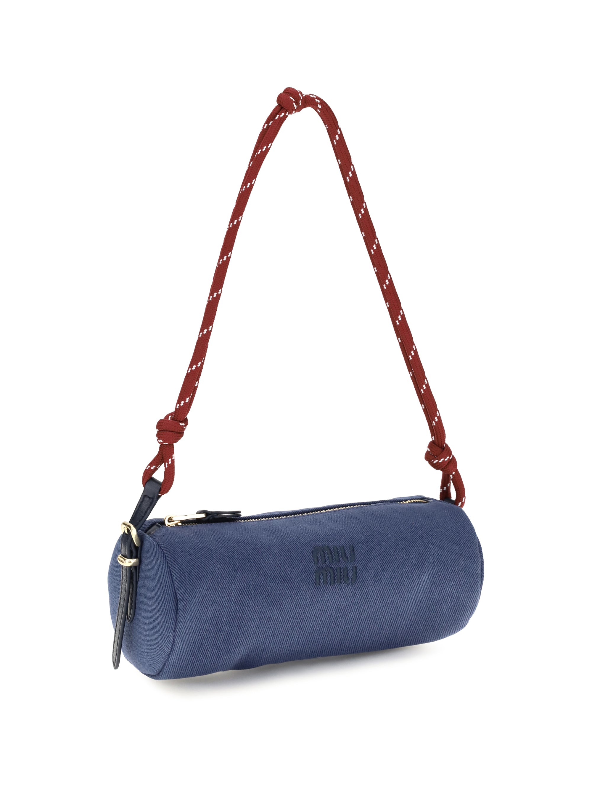 embroidered logo shoulder bag