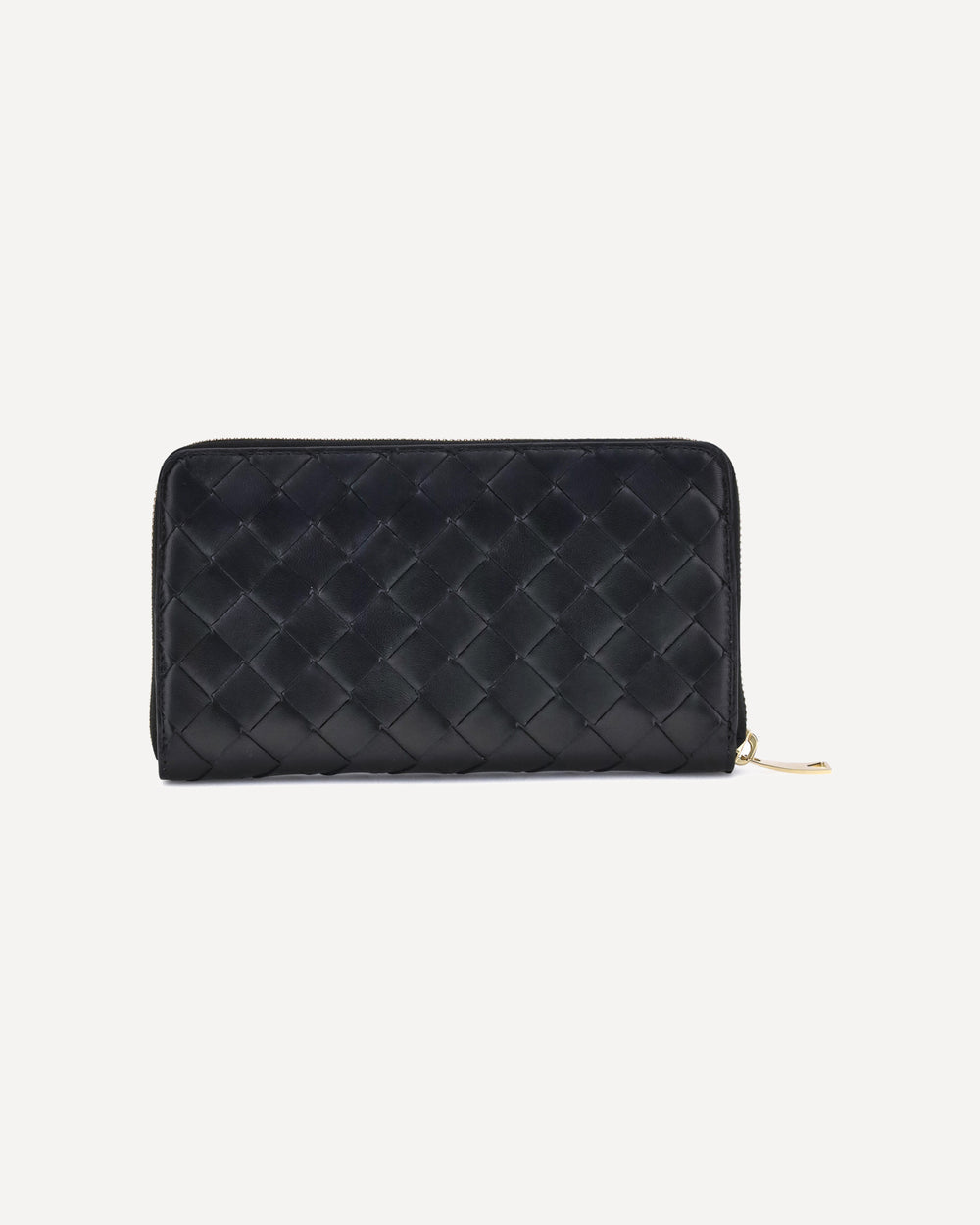 Bottega Veneta Intrecciato Zippered Wallet Black