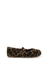 leopard teddy ballerinas