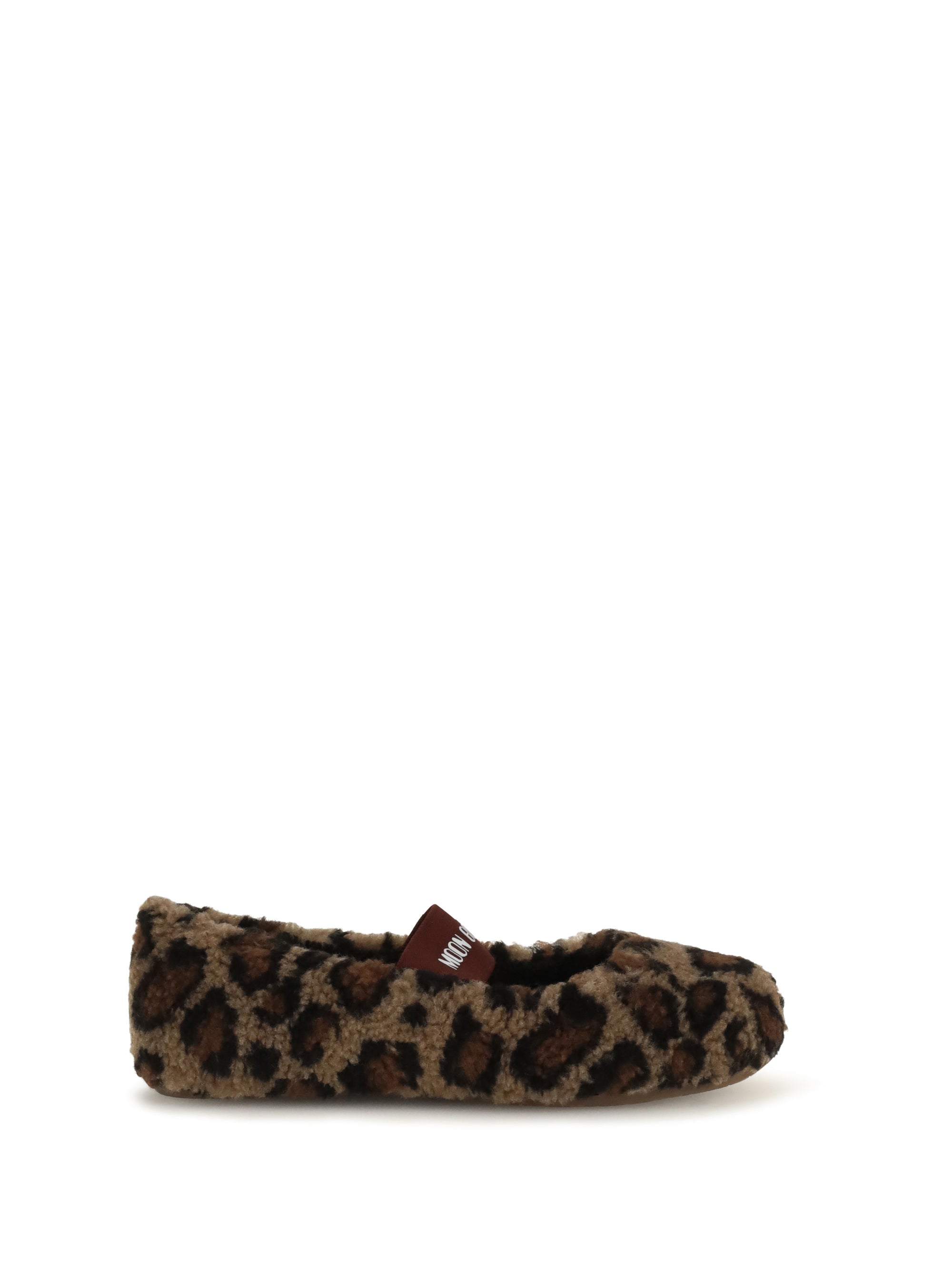 leopard teddy ballerinas