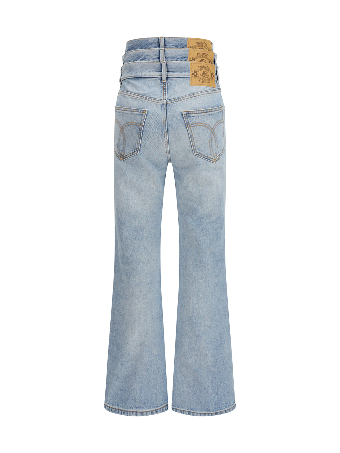 FIORUCCI 26 flared jeans with triple-layer waist detail 