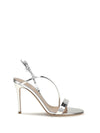 manhattan metallic-effect leather sandals