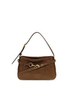 leather shoulder bag with buckle detail