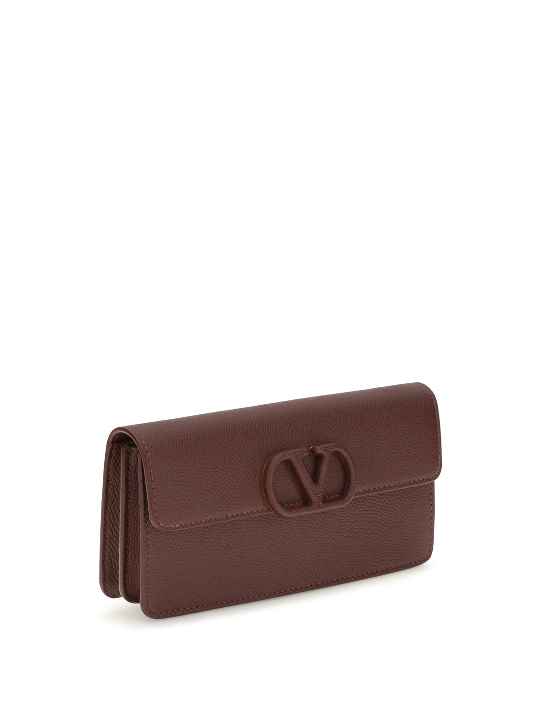 VALENTINO GARAVANI OS vlogo signature grainy calfskin chain wallet