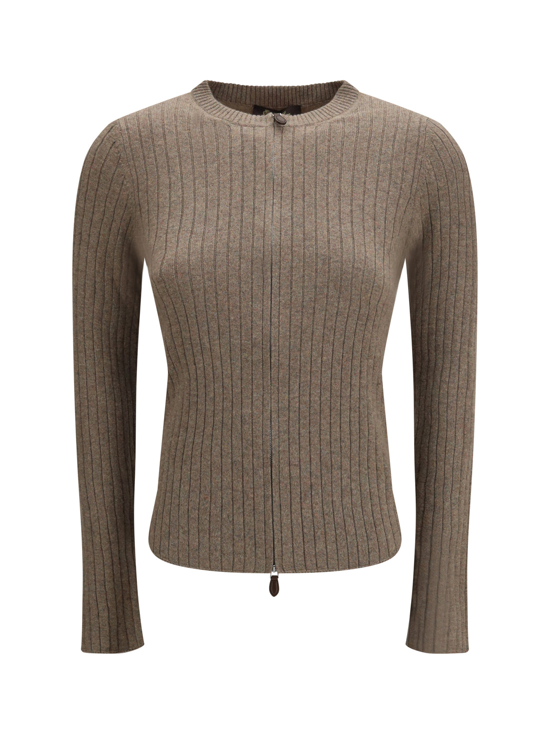 LORO PIANA 42 coste bomber-style knit