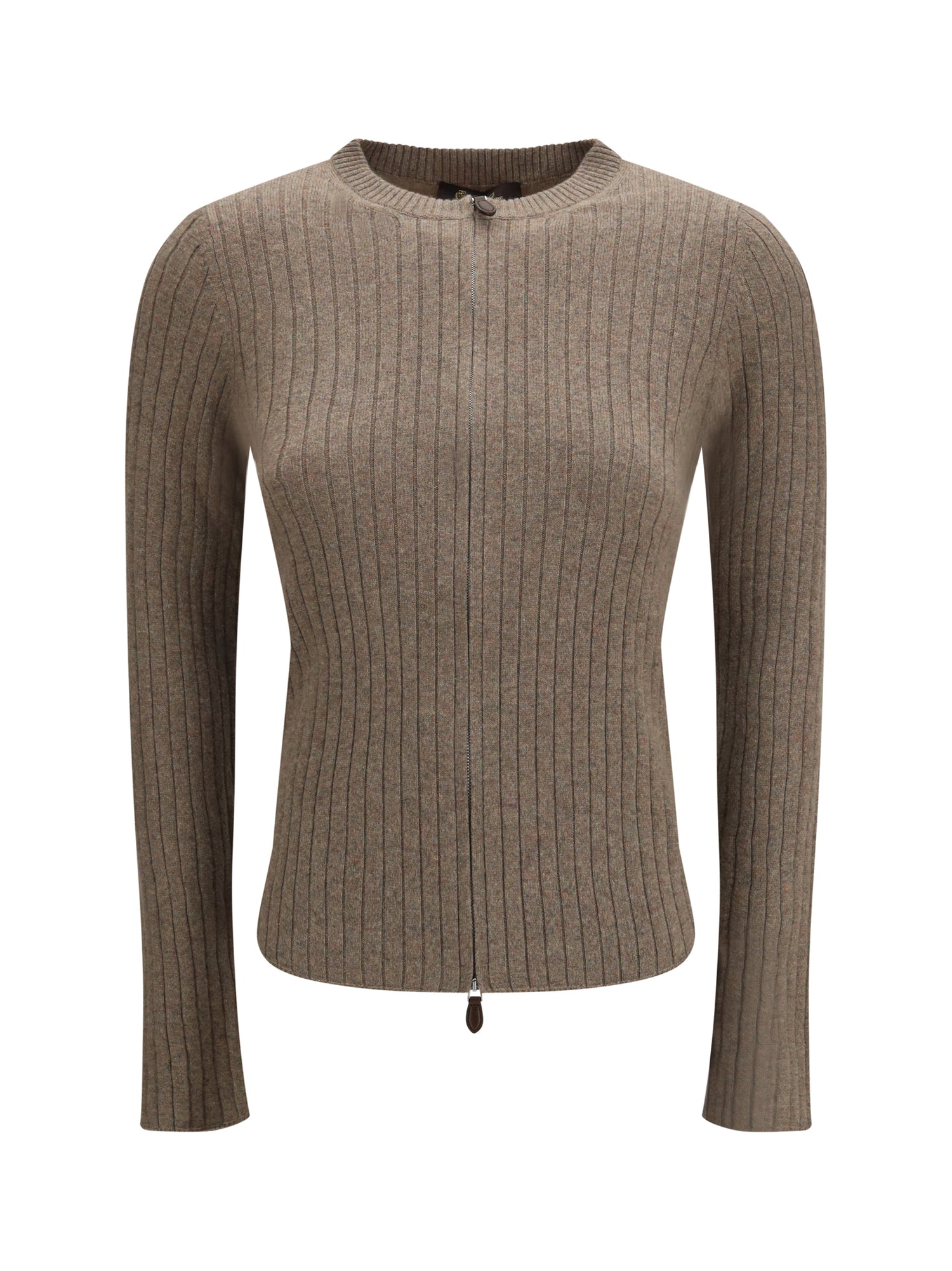 LORO PIANA 42 coste bomber-style knit