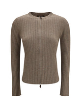 LORO PIANA 42 coste bomber-style knit