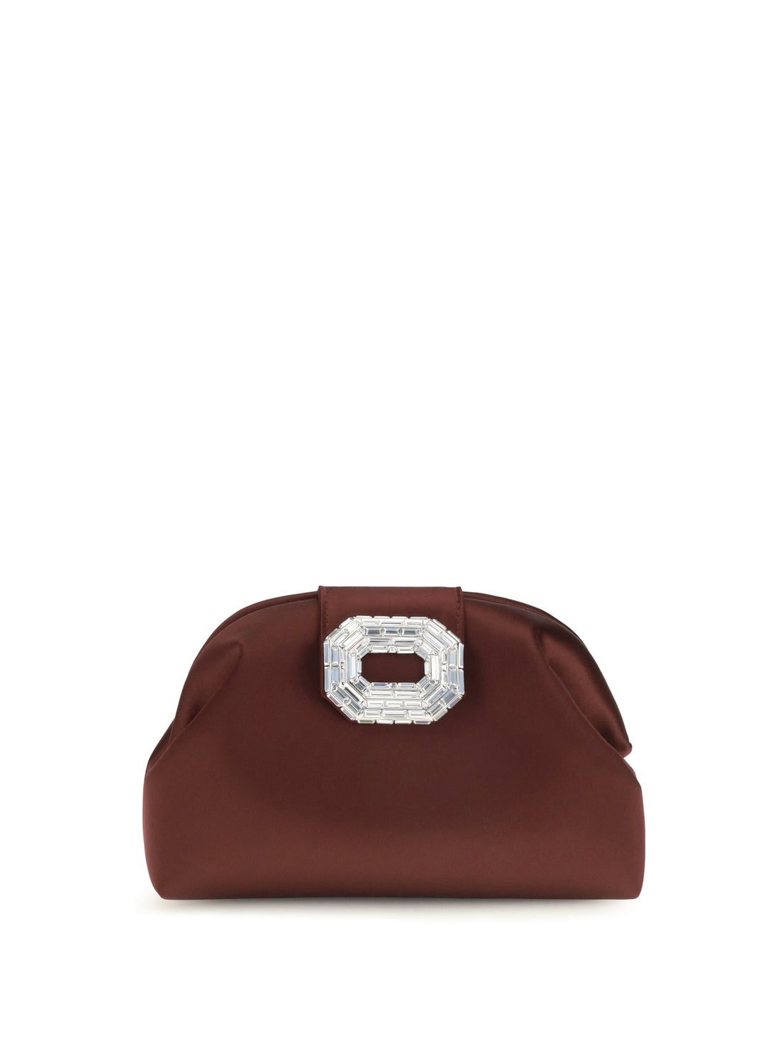 AMINA MUADDI OS camelia satin clutch