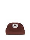camelia satin clutch