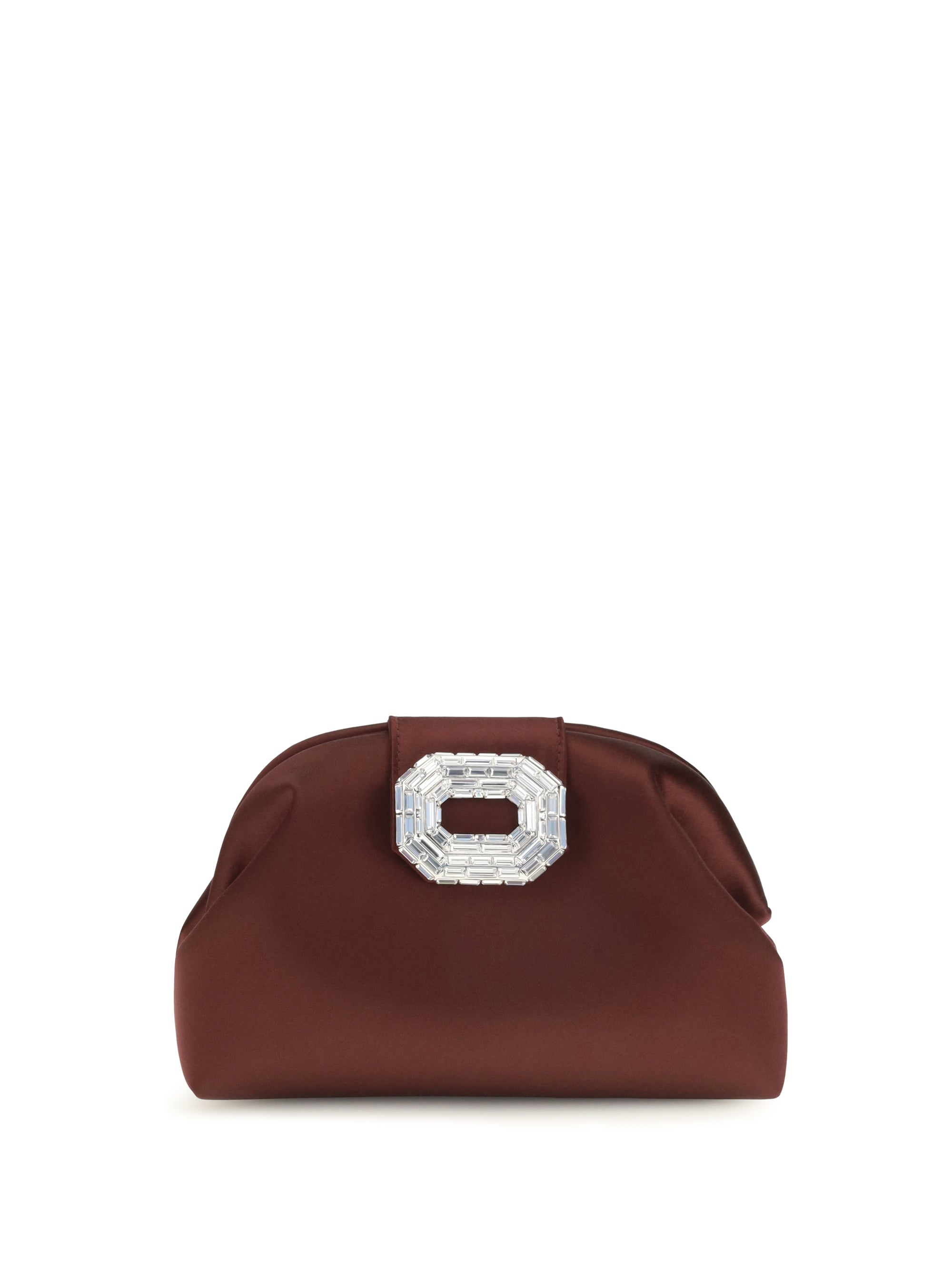 camelia satin clutch
