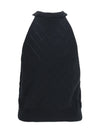 sleeveless wool crewneck top