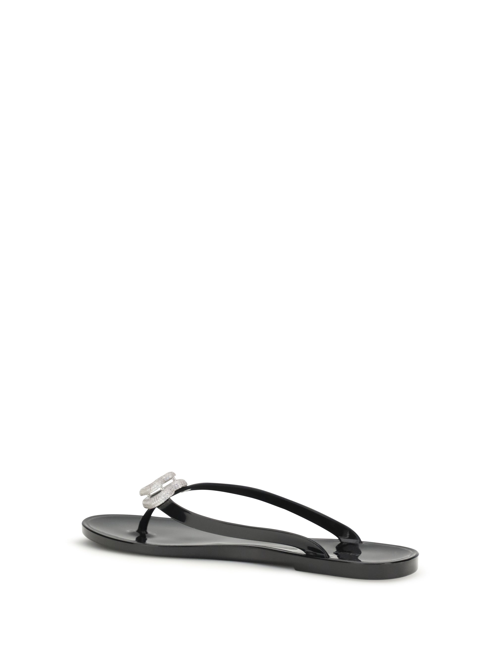 double heart thong sandals