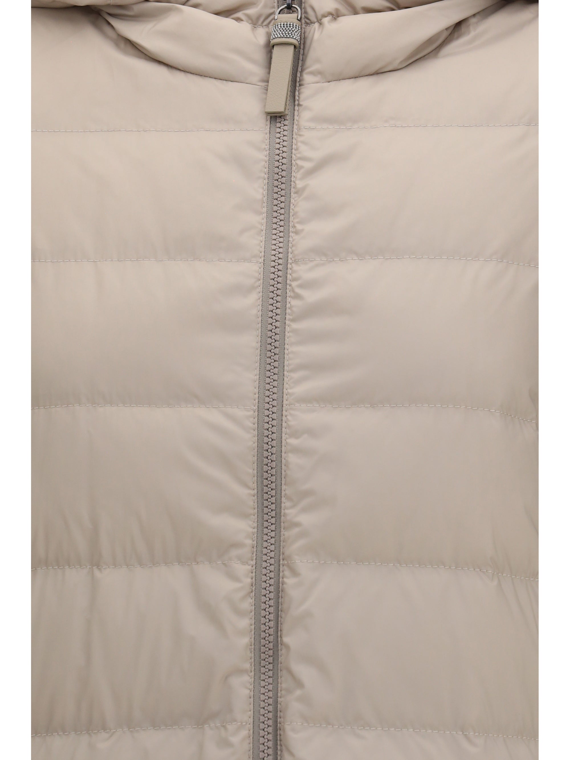 long monili chain puffer jacket