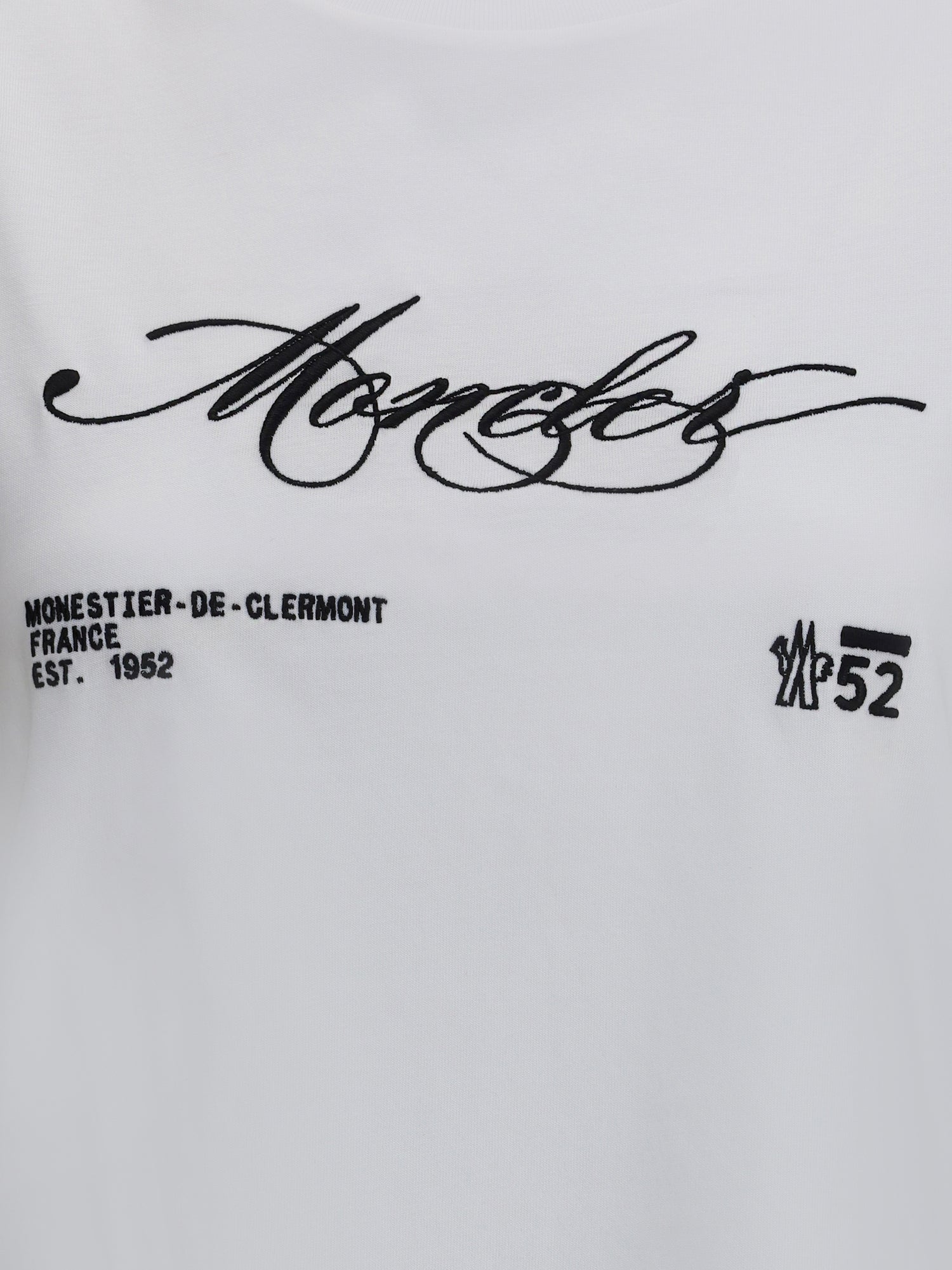 MONCLER XS logo crop t-shirt
