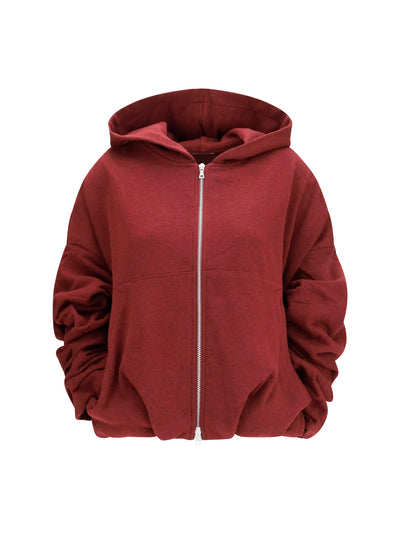 draped cotton jersey sweatshirt