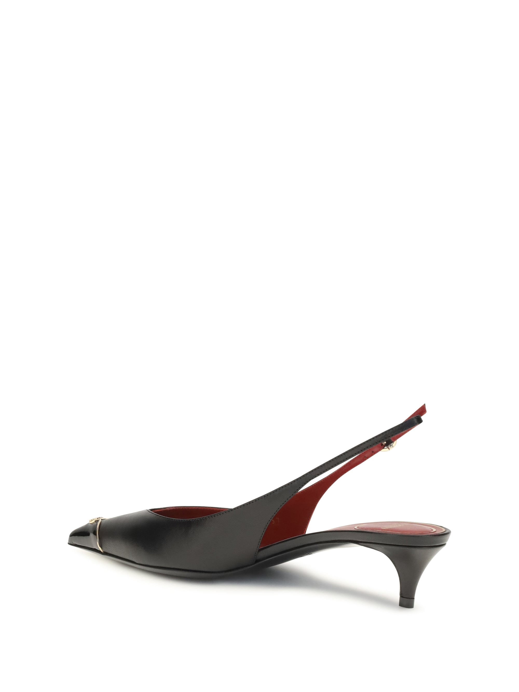 vlogo signature kitten-heel slingback pumps