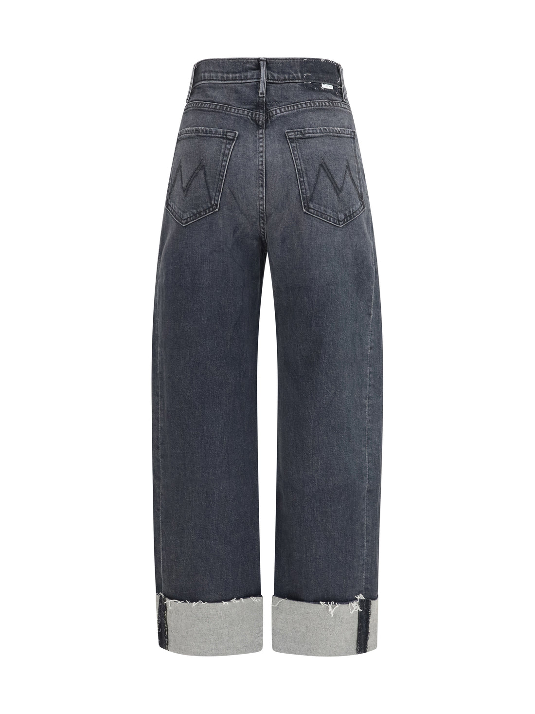 MOTHER DENIM 24 half pipe flood cuff fray jeans