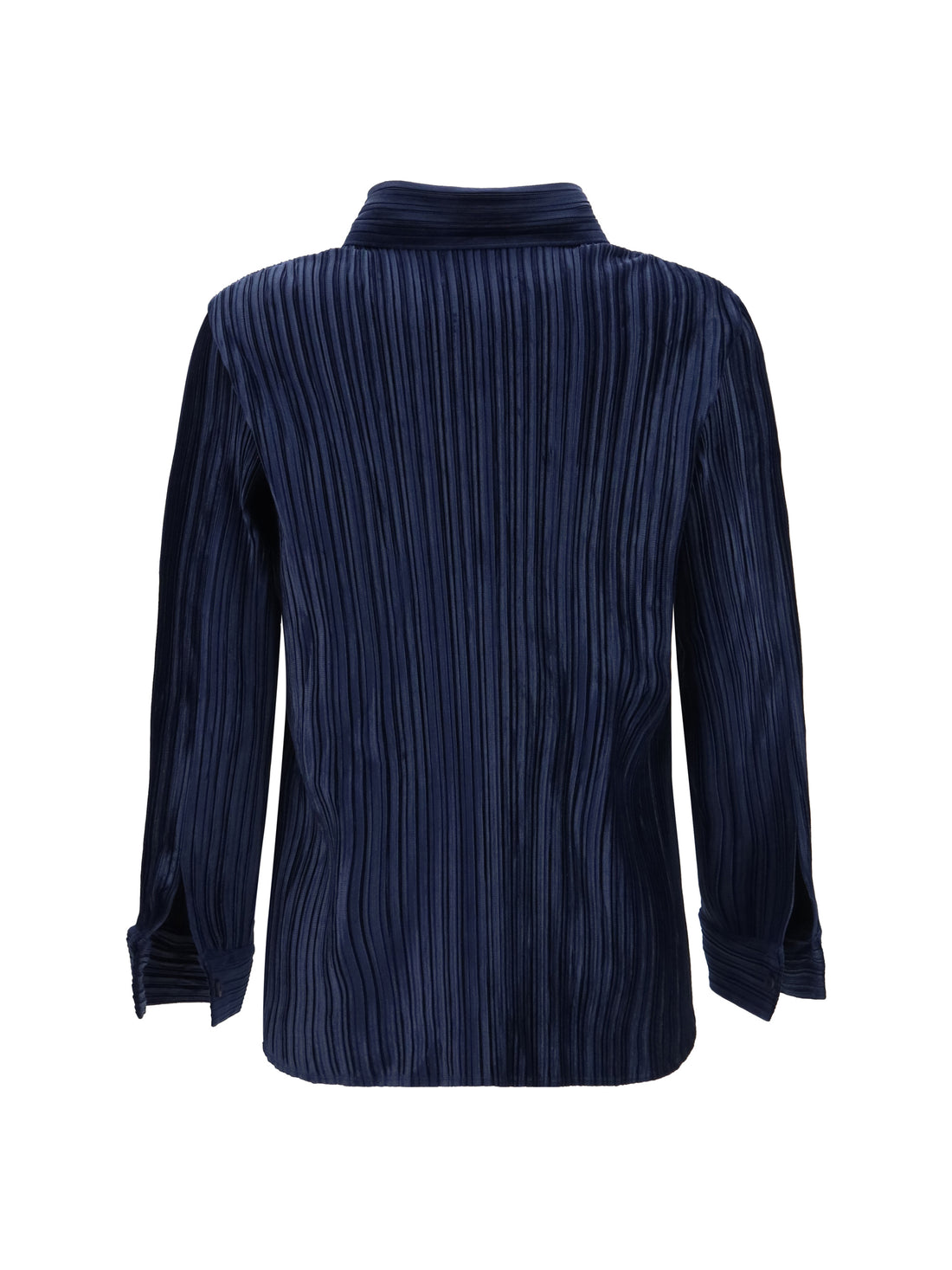GONGDID DESIGN OS shirt in fine striped velvet-like fabric