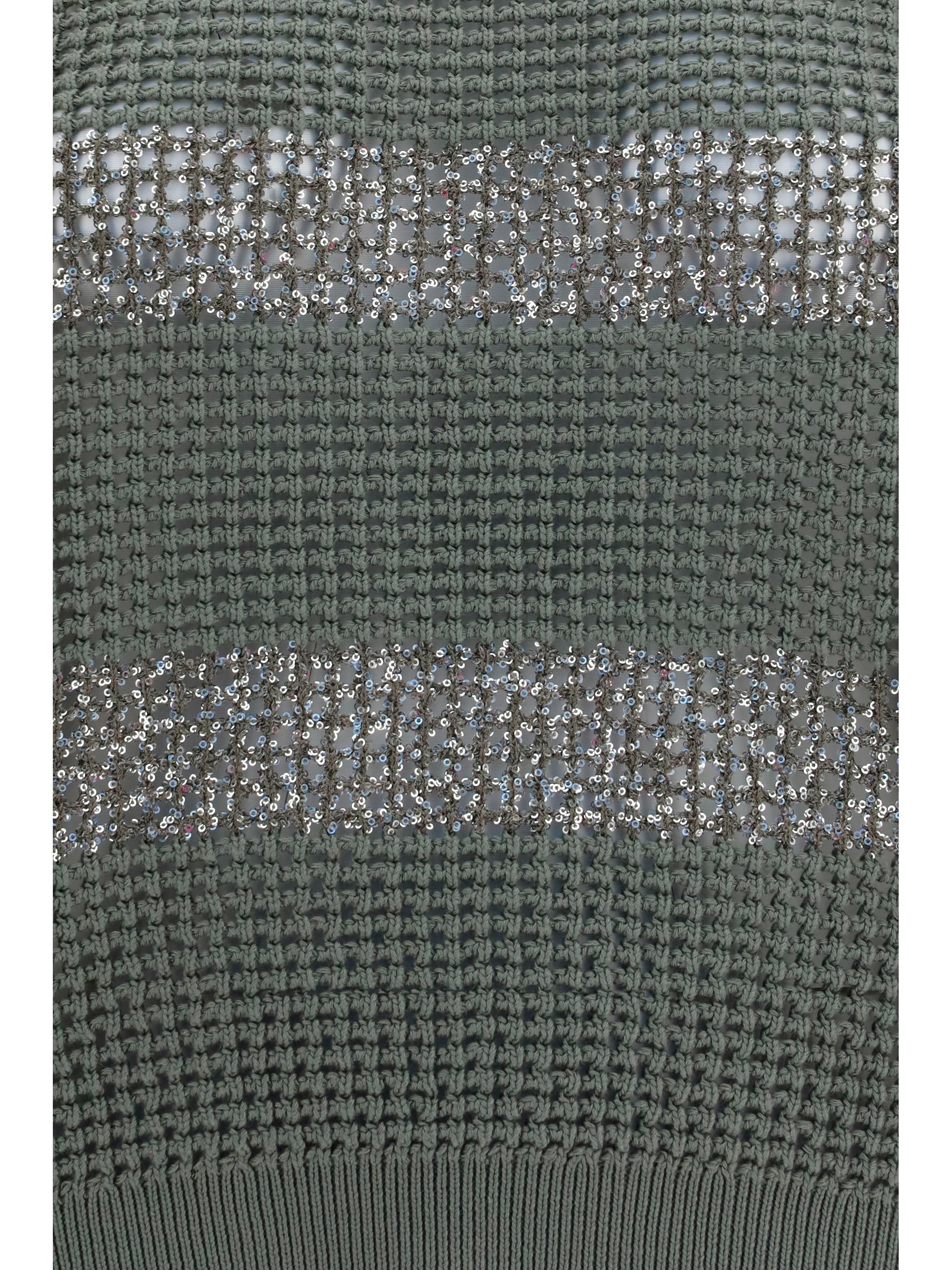 openwork sequined sweater