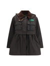 waxed peplum jacket by barbour x ganni
