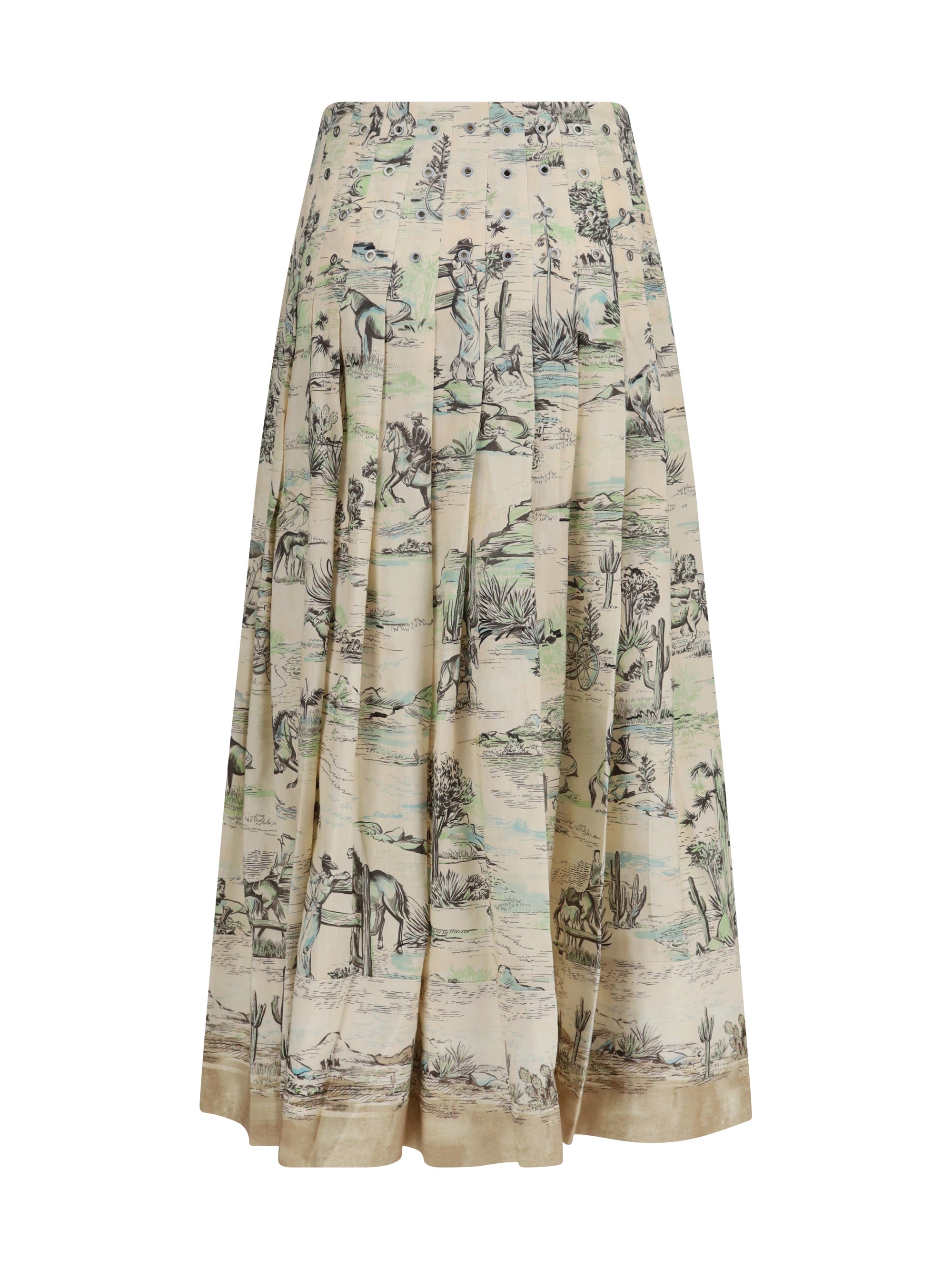 scout linen midi skirt