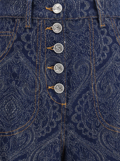ETRO 27 jacquard-patterned flare jeans