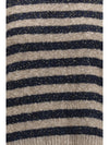 cashmere and wool striped sweater with lurex