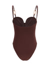 stretch nylon one-piece swimsuit