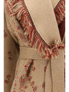 icon jacquard cardigan with belt