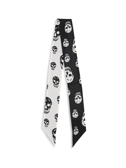 ALEXANDER MCQUEEN OS skull ribbon scarf 