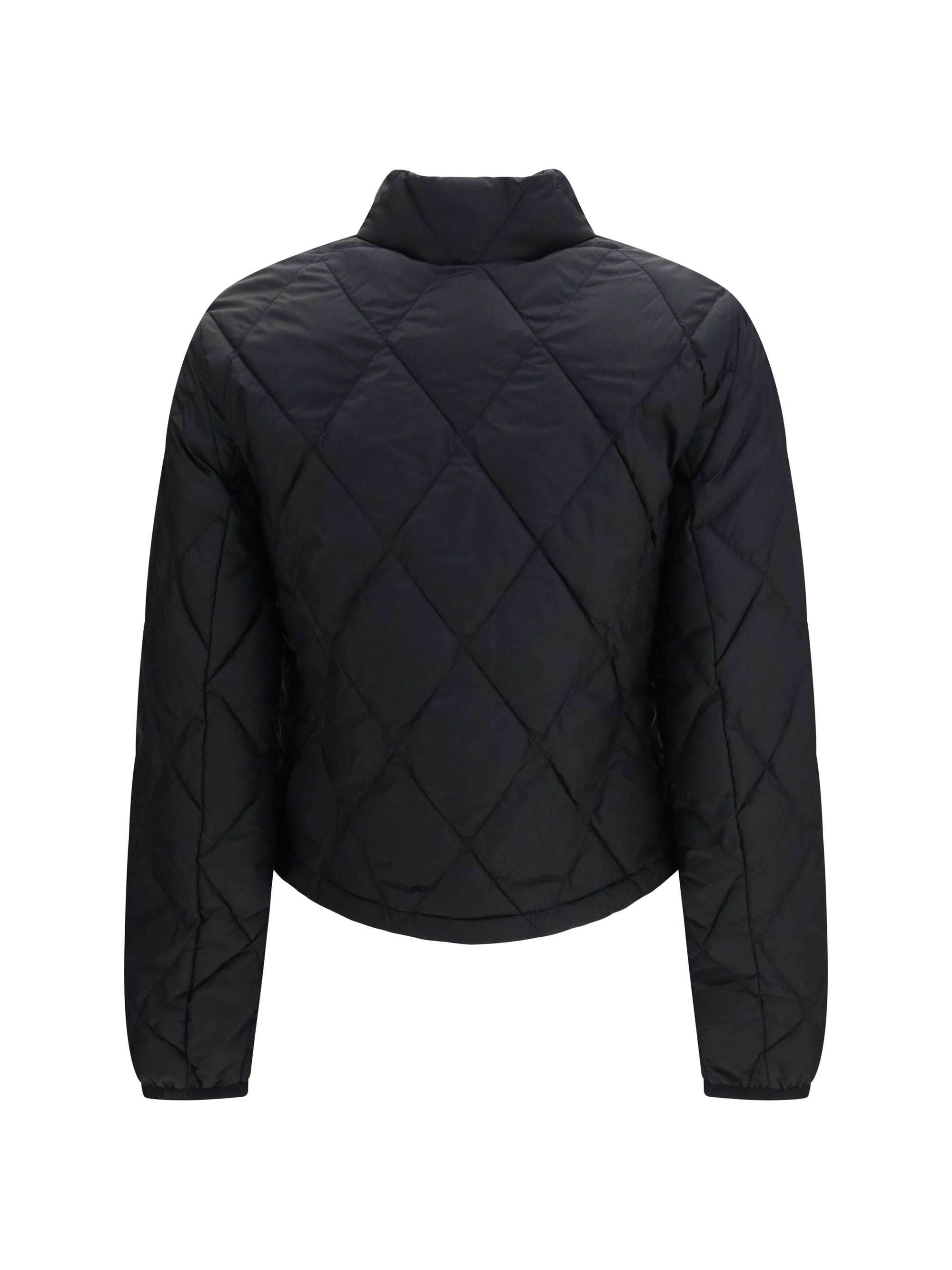 bramford quilted nylon jacket with check tape