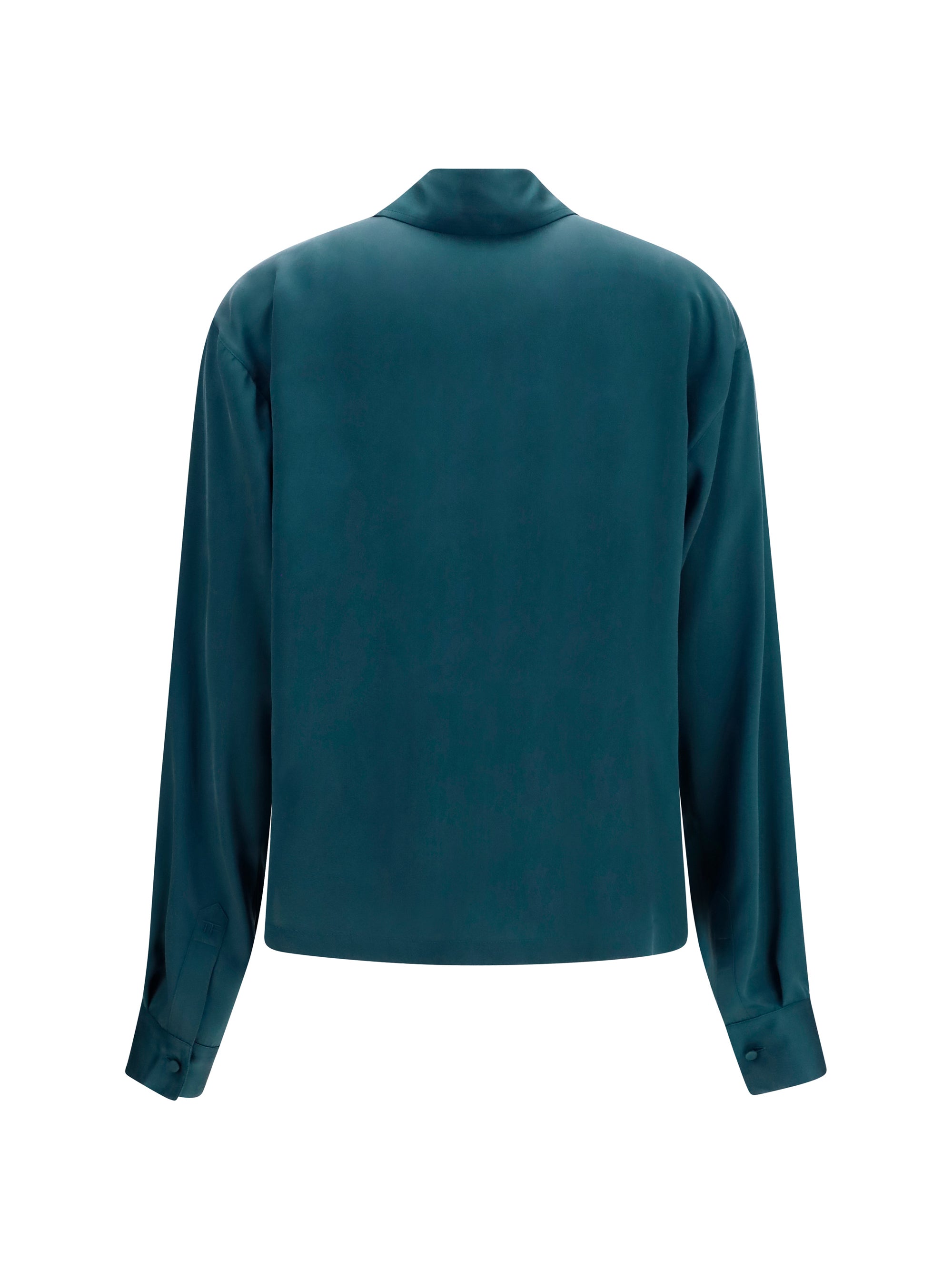 deep v-neck silk shirt