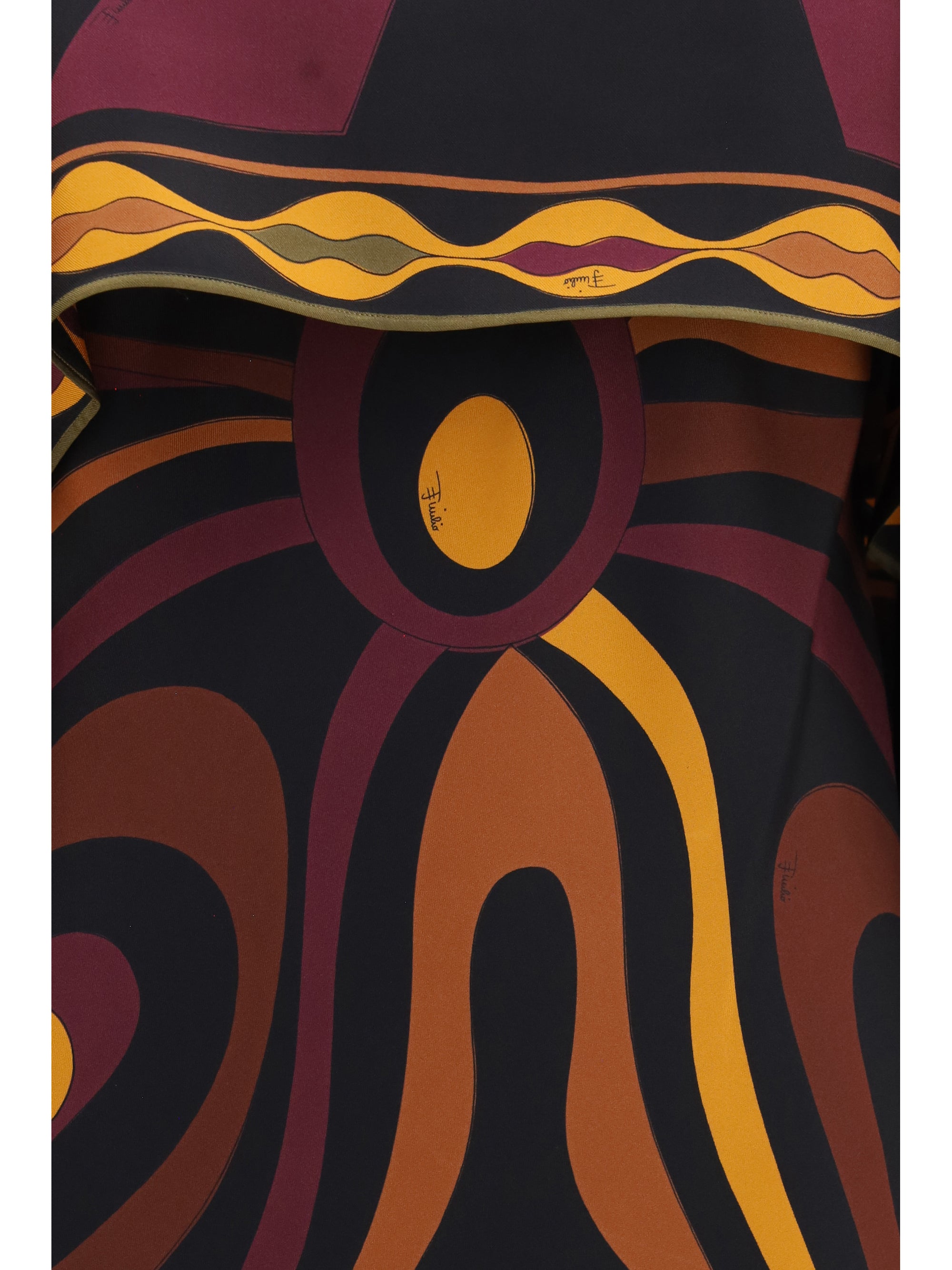 silk dress with shoulder cape