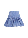 striped mini balloon skirt