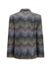 single-breasted lamé viscose blazer