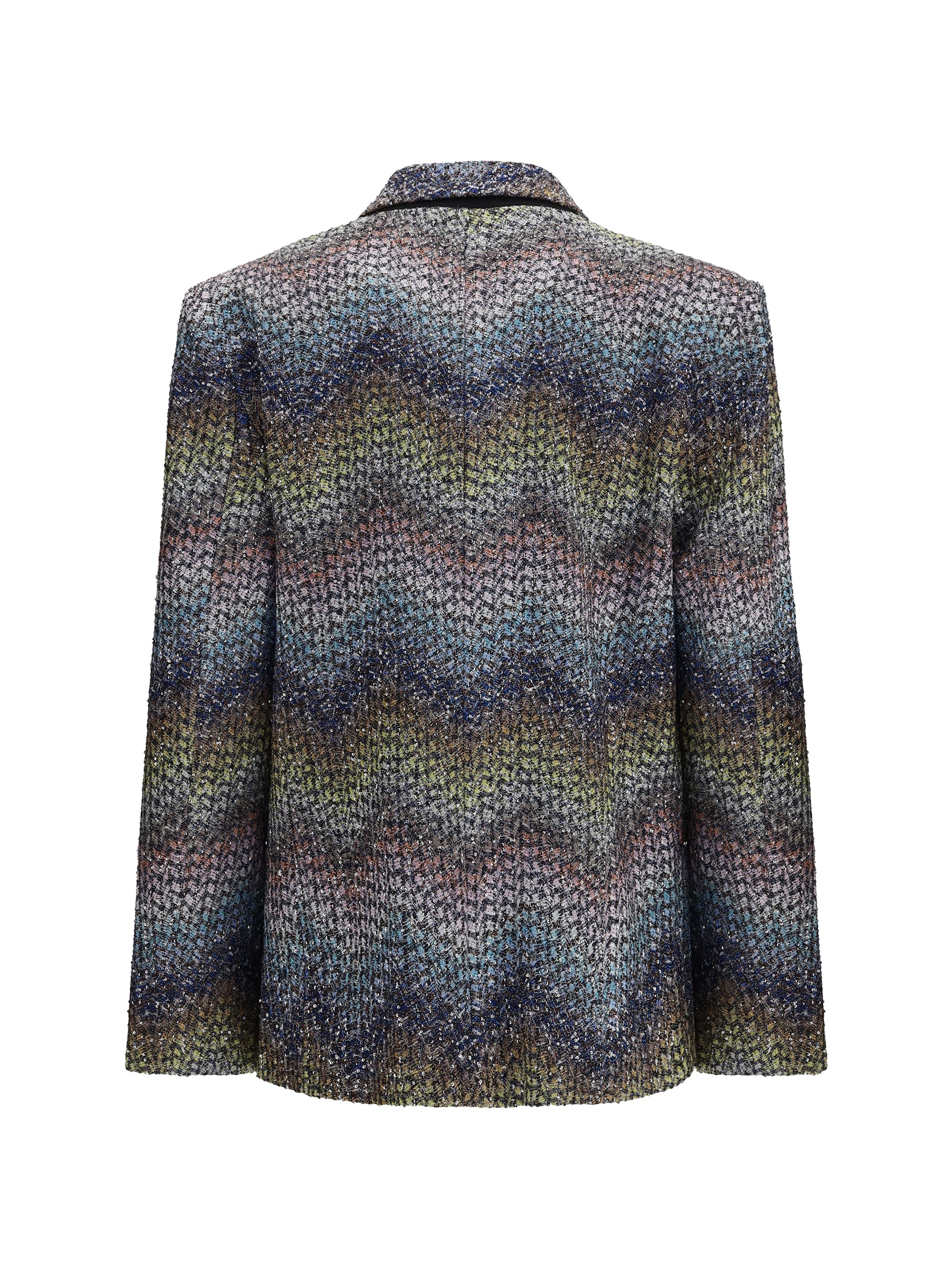single-breasted lamé viscose blazer