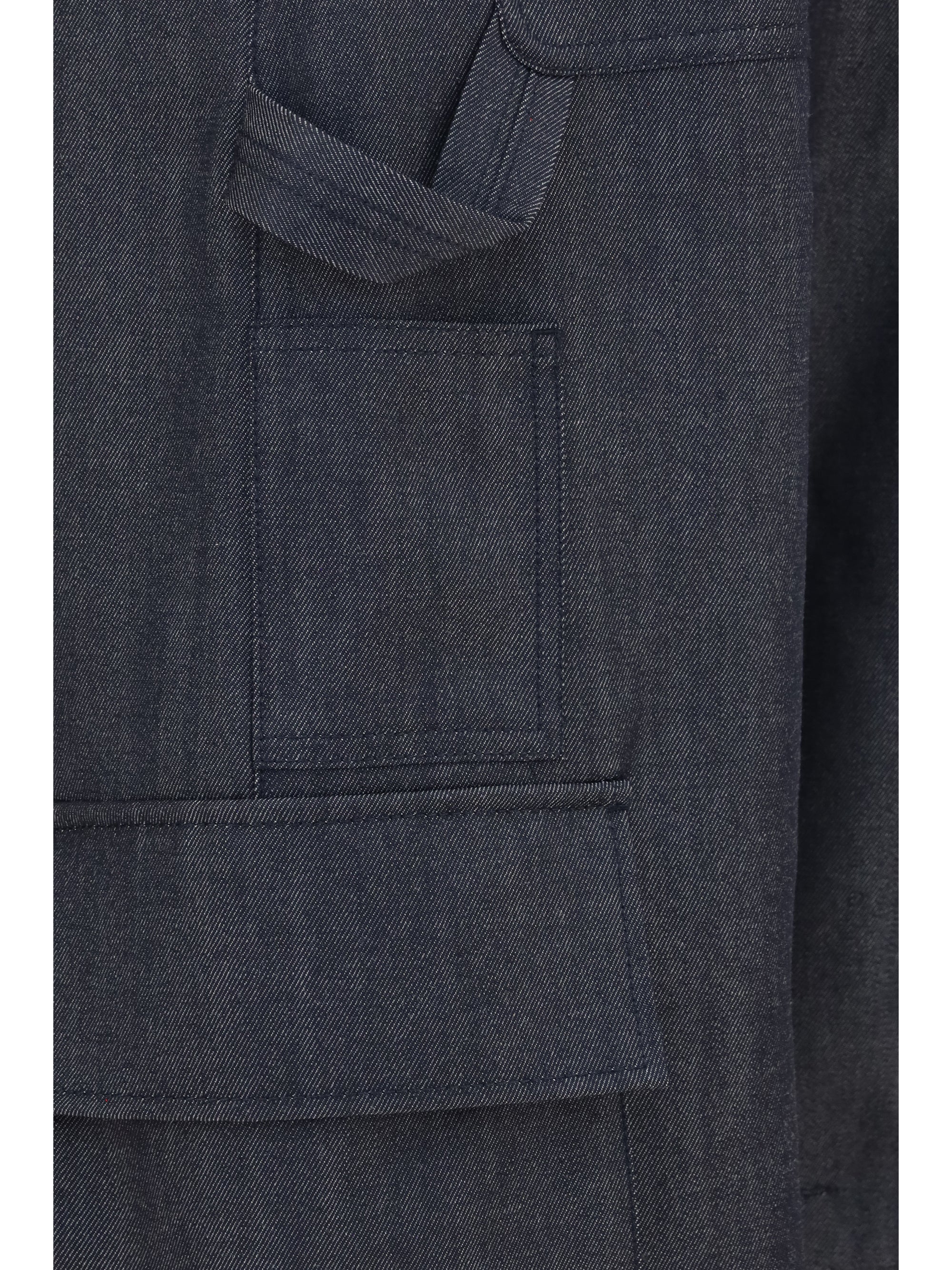 denim print cargo pants