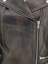 SWORD 6.6.44 42 cropped leather biker jacket