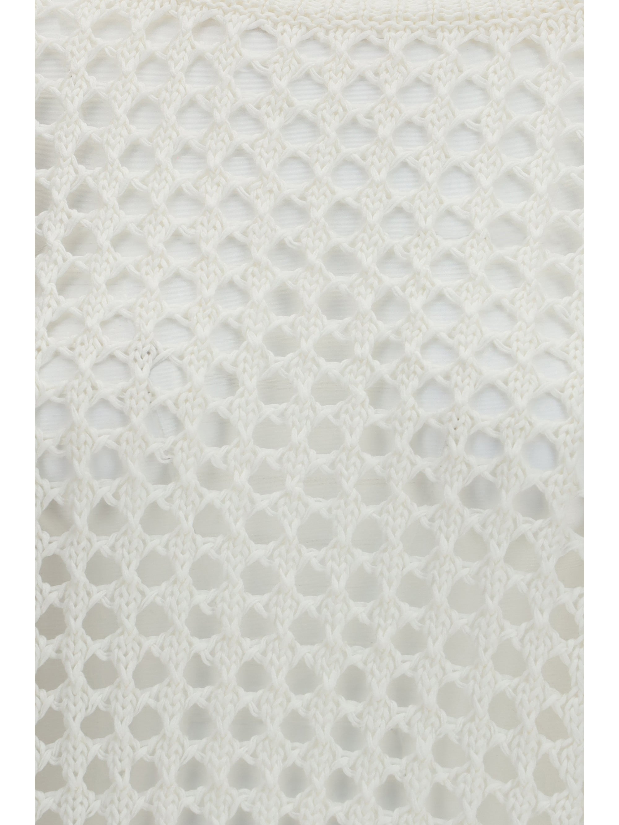 open-knit sweater in linen and cotton yarn