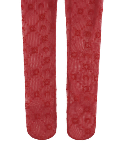 MARINE SERRE M recycled mesh flocked tights 