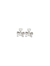 heart-shaped crystal bow drop earrings