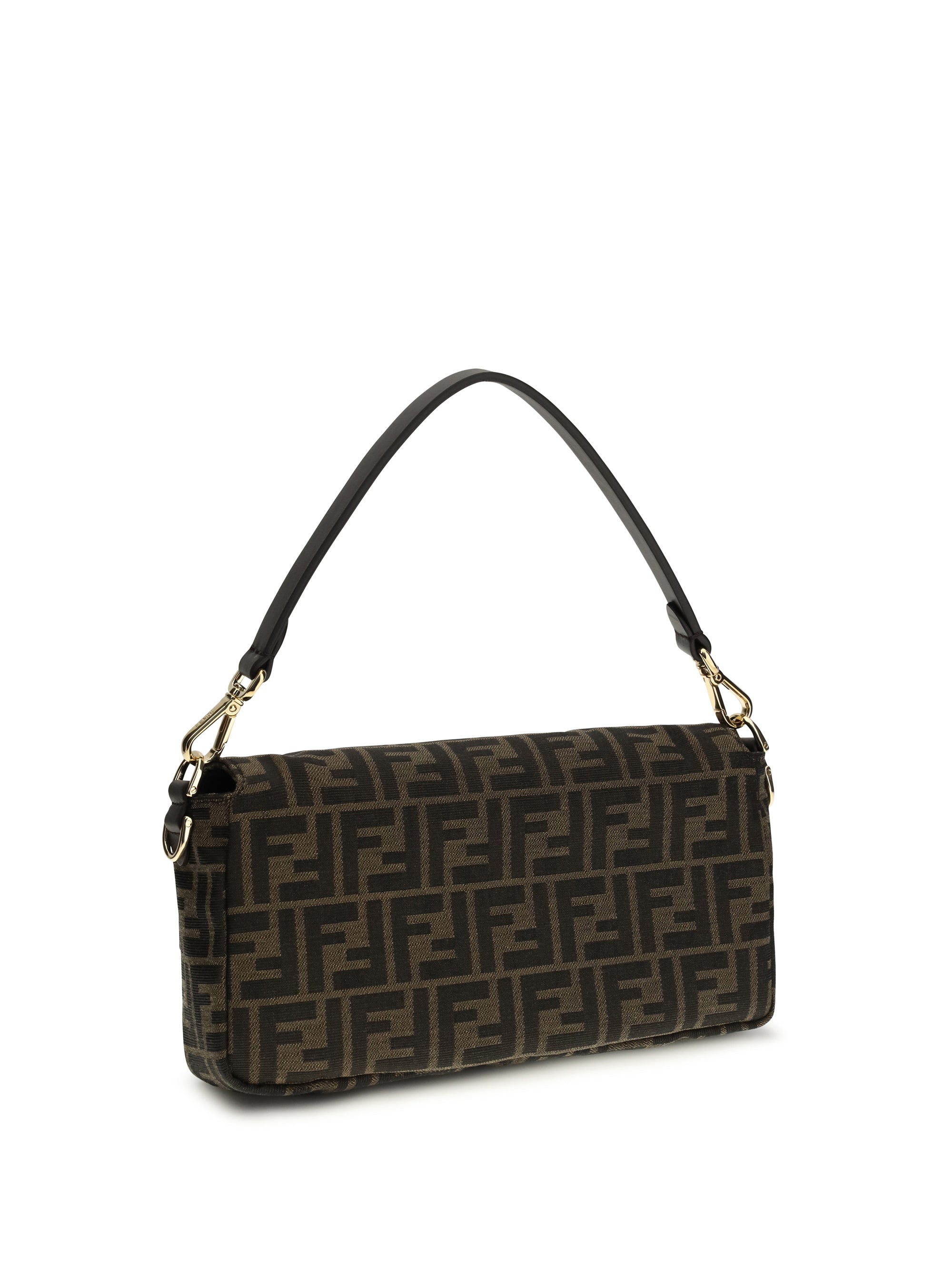 baguette shoulder bag in ff jacquard