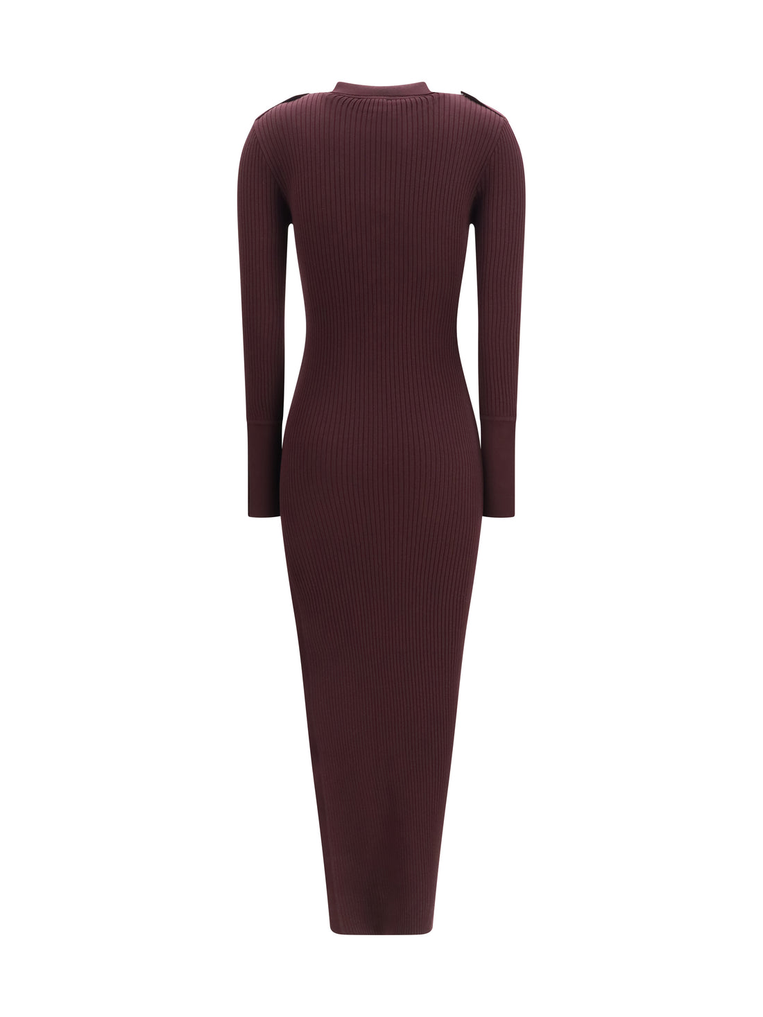 COURRÈGES M rib knit polo long dress