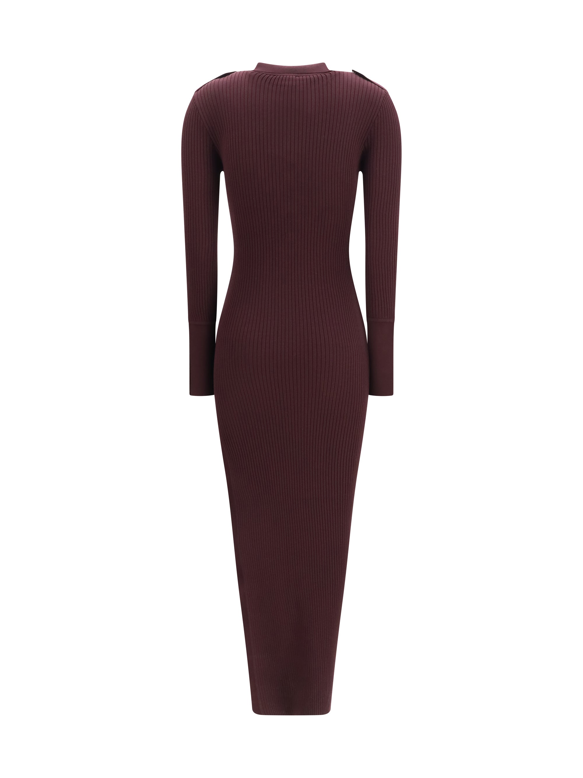 rib knit polo long dress