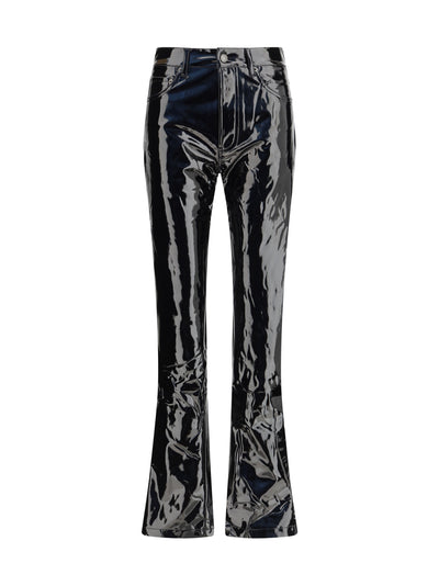 straight fit vinyl pants