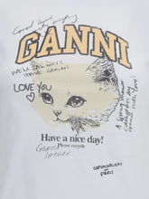 GANNI M kitten print t-shirt 