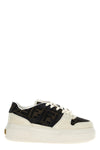 fendi match sneakers in suede and jacquard fabric
