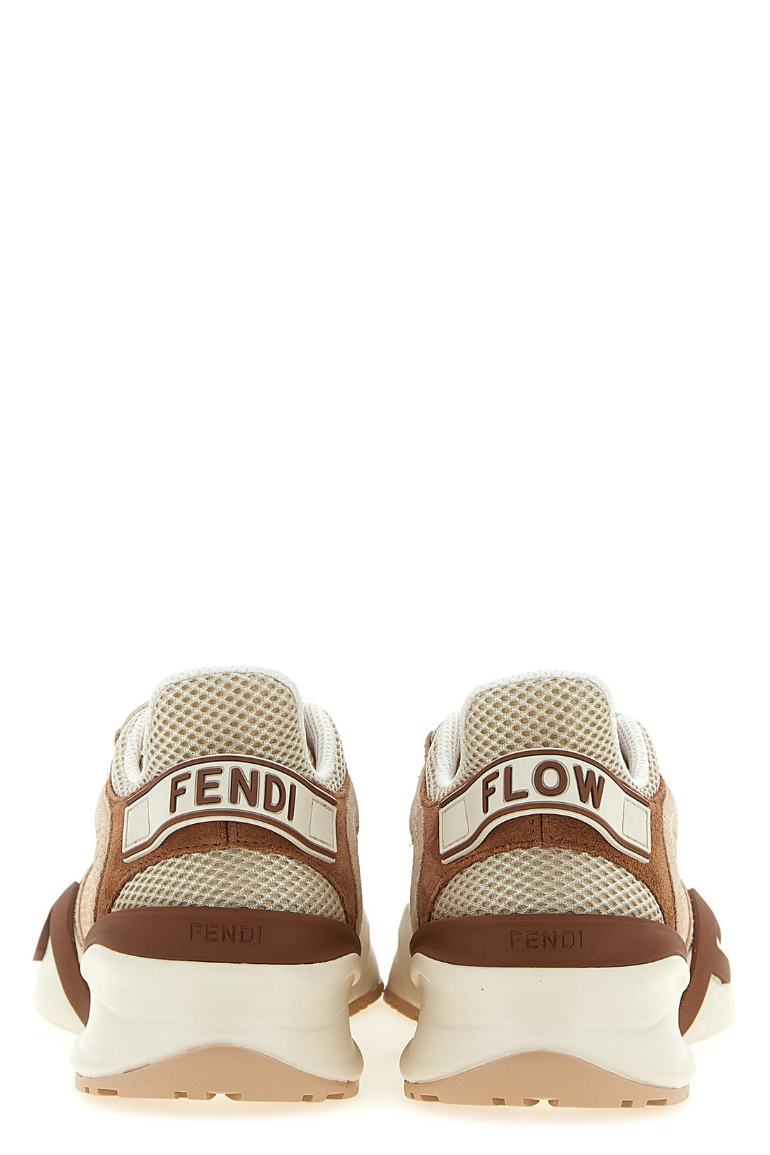 FENDI 36 tech mesh and suede fendi flow sneakers