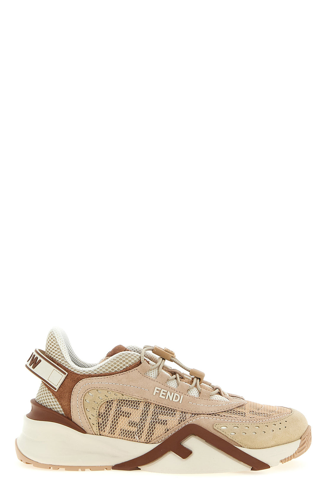 FENDI 36 tech mesh and suede fendi flow sneakers